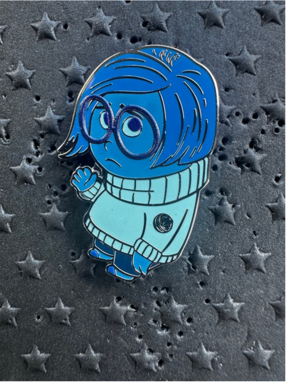 2025 Disney Parks WDW Hidden Disney Pin Sadness Blue Series Hidden Mickey Pin